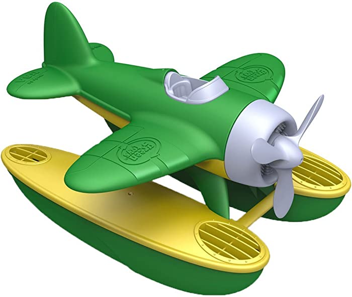 Green Toys Seaplane in Green Color - BPA Free, Phthalate Free Floatplane for Improving Pincers Grip. Toys and Games ,9 x 9.5 x 6 inches