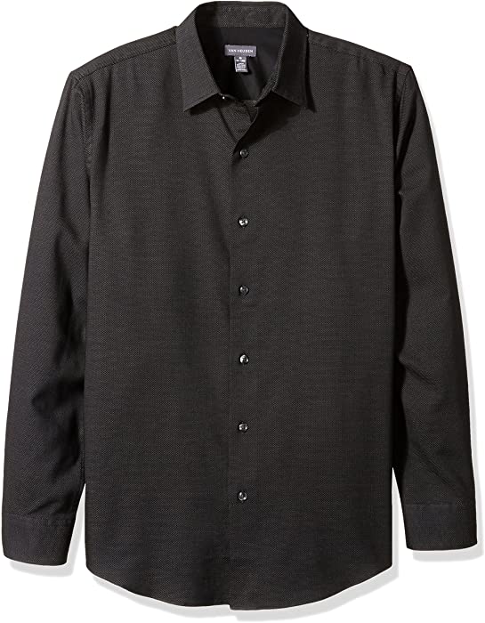 Van Heusen Men's Long Sleeve Button Down Dobby Dot Shirt