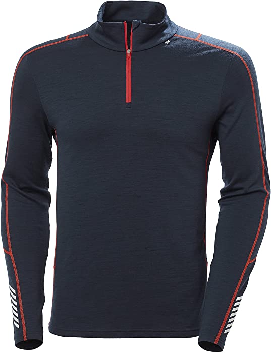 Helly-Hansen Mens LIFA Merino Lightweight 1/2 Zip Baselayer