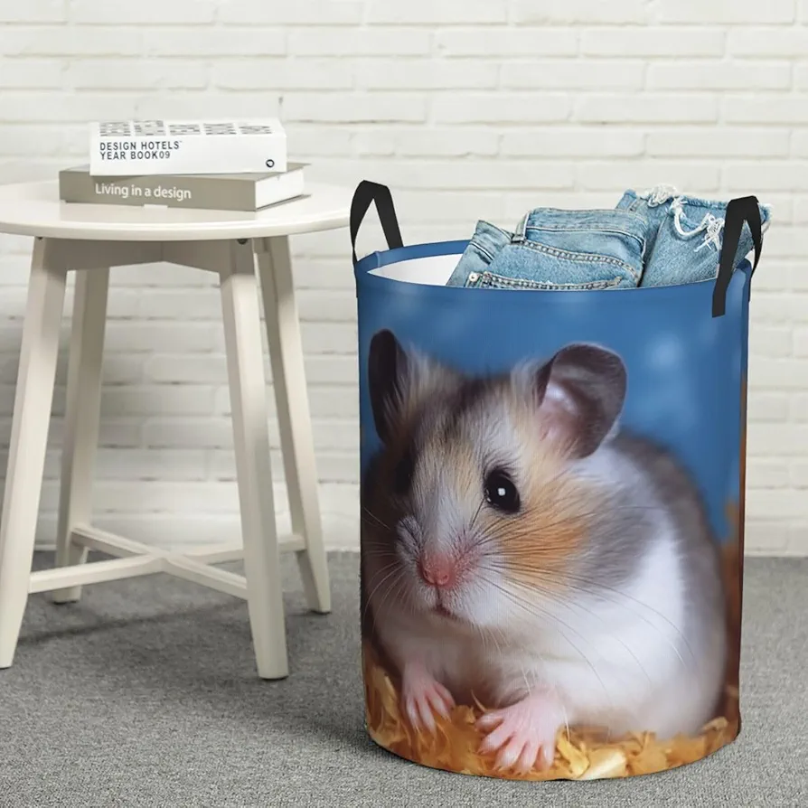 Large Laundry Basket Hamster Laundry Hamper Collapsible Laundry Baskets Freestanding Waterproof Laundry Bag for Bedroom Bathroom Laundry Room