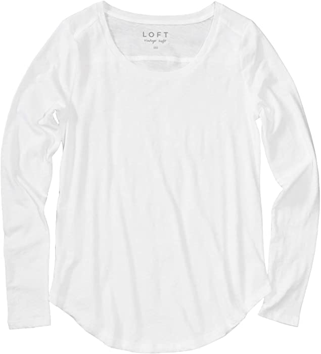 Ann Taylor LOFT Women's Long Sleeve Vintage Cotton Tee