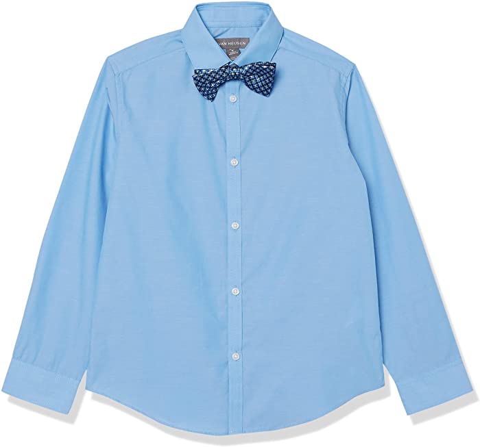 Van Heusen Boys' Long Sleeve Dress Shirt and Bow Tie Set