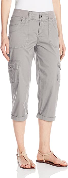 LEE Women's Relaxed-Fit Austyn Knit-Waist Cargo Capri Pant