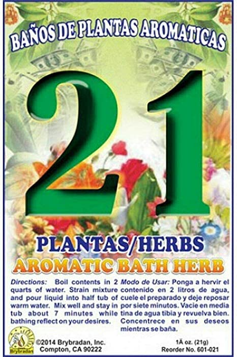 1 PC Aromatic Soothing Herbal Bath 21 Herbs 21 PLANTAS BANO DE PLANTAS AROMATICAS - Made in USA - 1 OZ