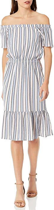 J.Crew Mercantile Women's Off-The-Shoulder Striped Peasant Dress