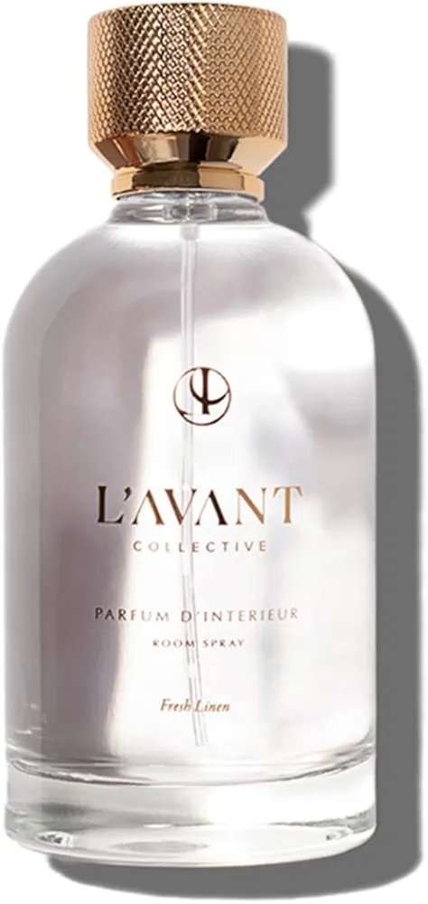 L'avant Collective Room Spray Fresh Linen - Aerosol Home Fragrance Gifts, Long Lasting Air Freshener Deodorizer Nonstop Freshness Essential Oil Notes of Lavender, Geranium, Ylang Ylang 3.4 Oz