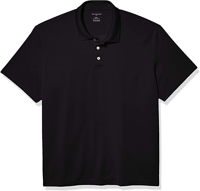 Van Heusen Men's Short Sleeve Air Performance Ottoman Stripe Polo Shirt