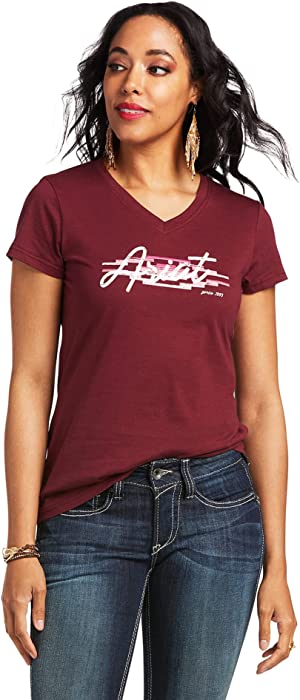 ARIAT Women's Real Logo Script Classic Fit Tee