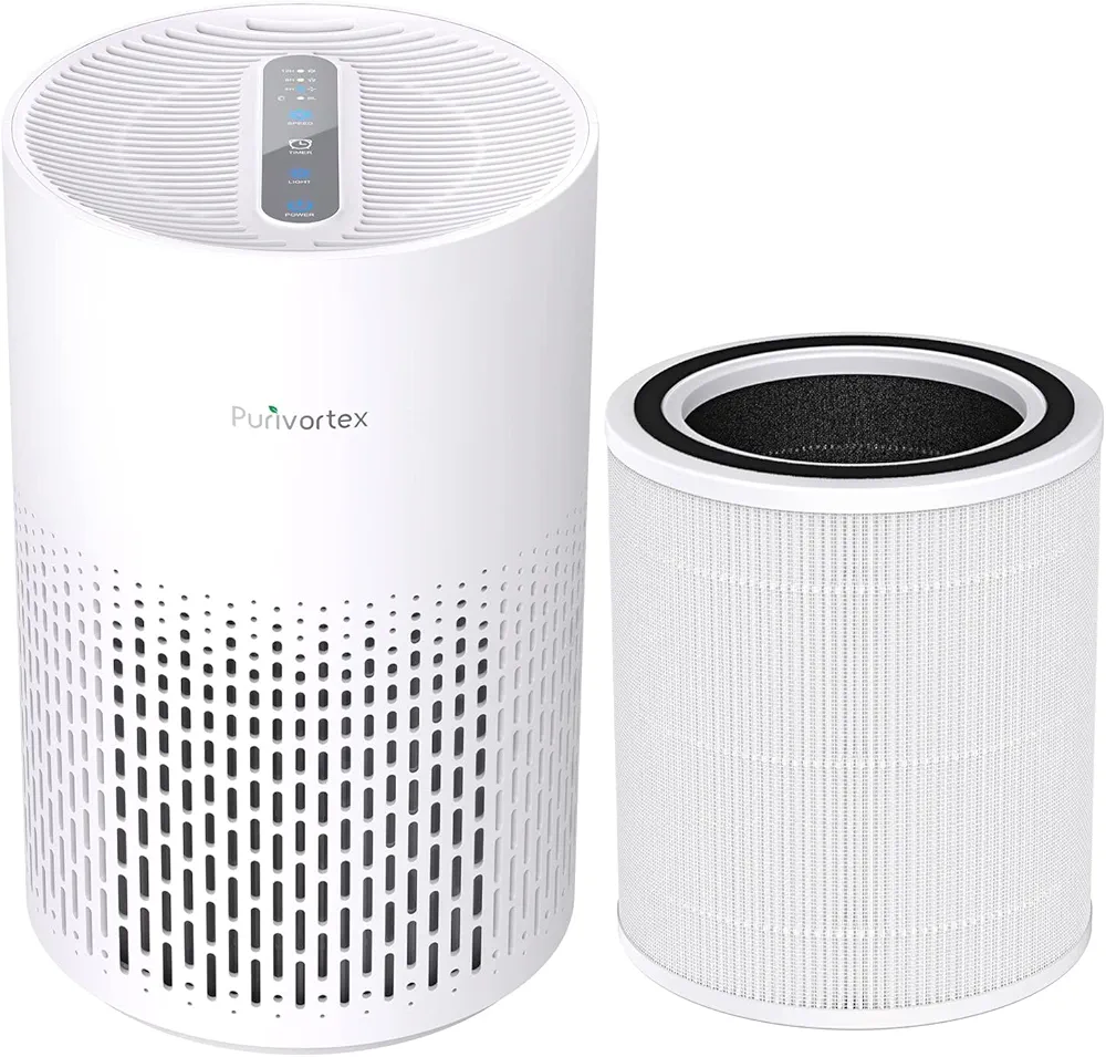 Air Purifiers Plus One More HEPA Filter for A11ergies, Pollen, Smoke, Dusts, Pets Dander, Odor, Hair, Ozone Free, 20db Quiet cleaner for Bedroom, Room, Kitchen and Living Room, SGS Certificaion