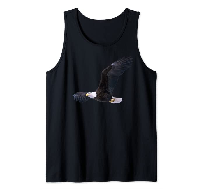 Elegant American Bald Eagle In Flight Photo Portrait Tank Top