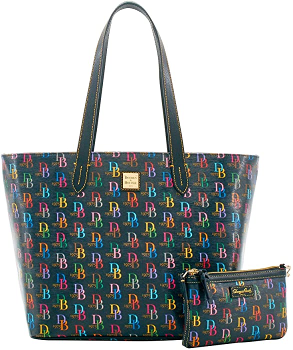 Dooney & Bourke DB75 Multi Large Zip Shopper Slim Wristlet Tote