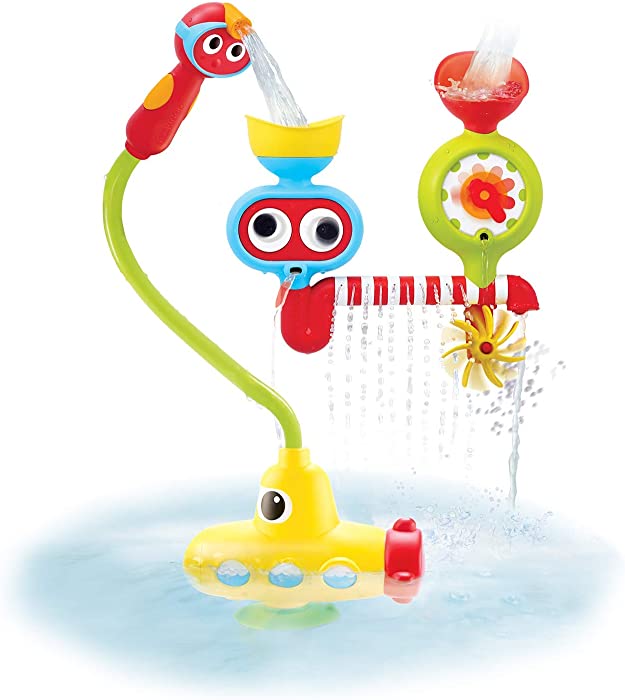 Yookidoo Kids Bath Toy - Submarine Spray Station - Battery Operated Water Pump with Hand Shower for Bathtime Play - Generates Magical Effects (Age 2-6 Years)