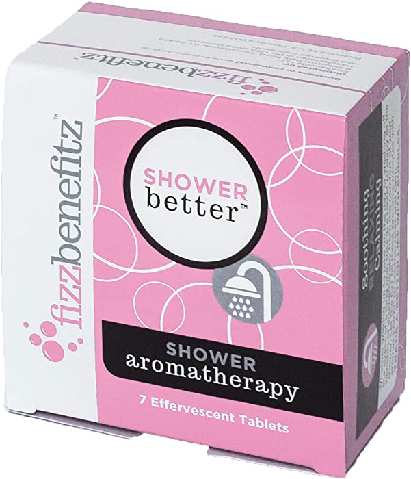 Fizzbenefitz Aromatherapy Shower Bombs - Happiness Steamer Tablets Release Scents in Warm Water - Bath Bomb for The Shower Creates a Soothing Vapor - Vaporizing Soothers