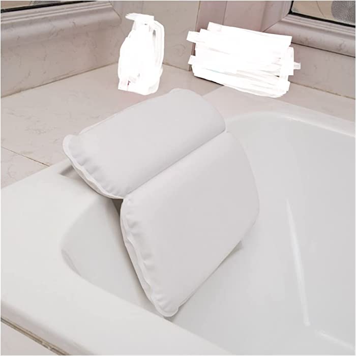 YANGPING HONGHUAER PU Foam Sponge Bath Pillow，Home Spa Jacuzzi Bath Pillow with Back and Neck SupportRelaxation Experience Bathtub Pillow