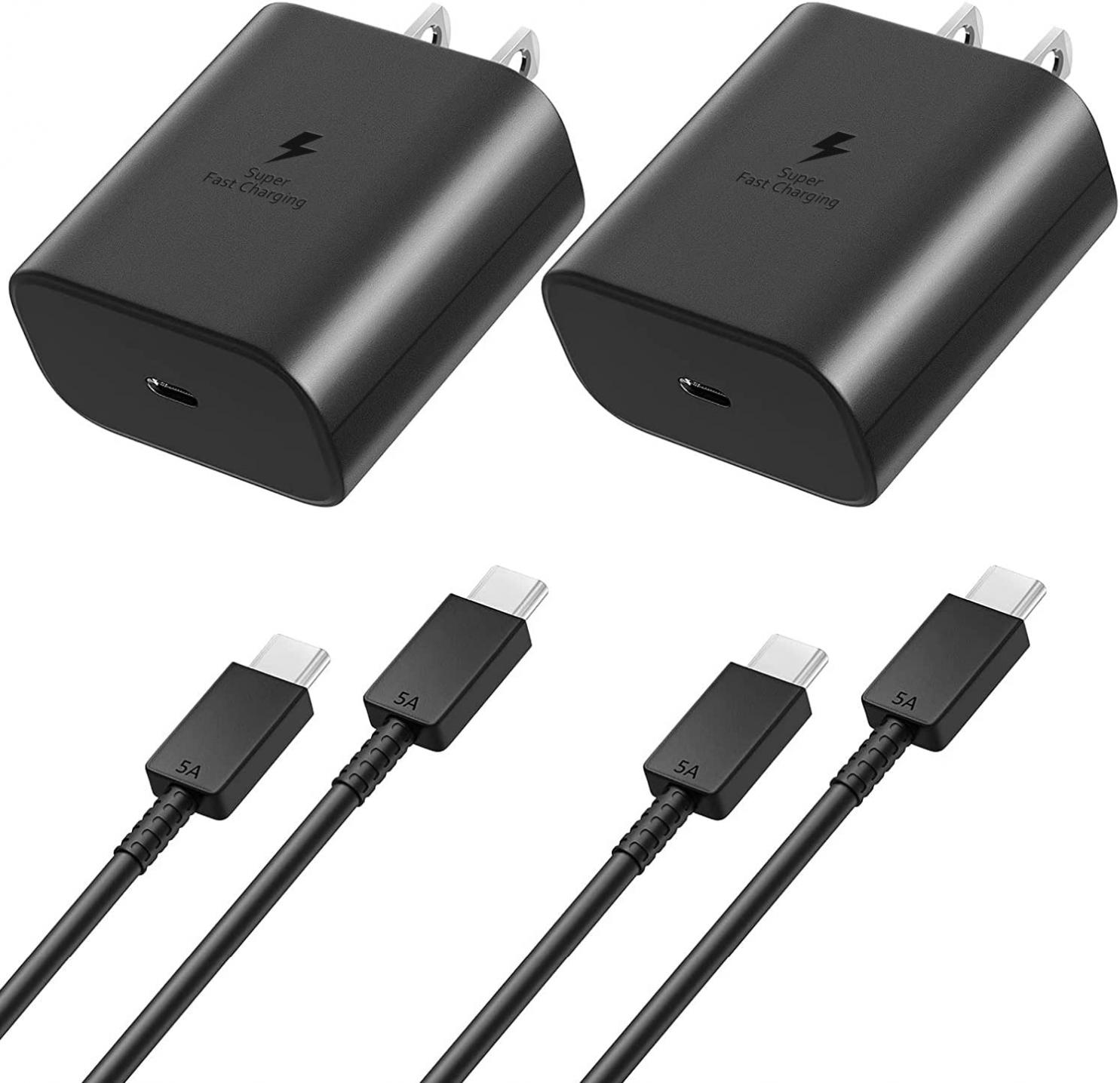 45W Samsung Super Fast Charger 2 Pack, Type USB C Fast Charging Wall Charger for Samsung Galaxy S22 Ultra/S22/S22 Plus/Note 10/10 Plus/Note 20,S21/S21 S20 Ultra S21+,Galaxy Tab S7 S7+ S8/S8+/S8 Ultra