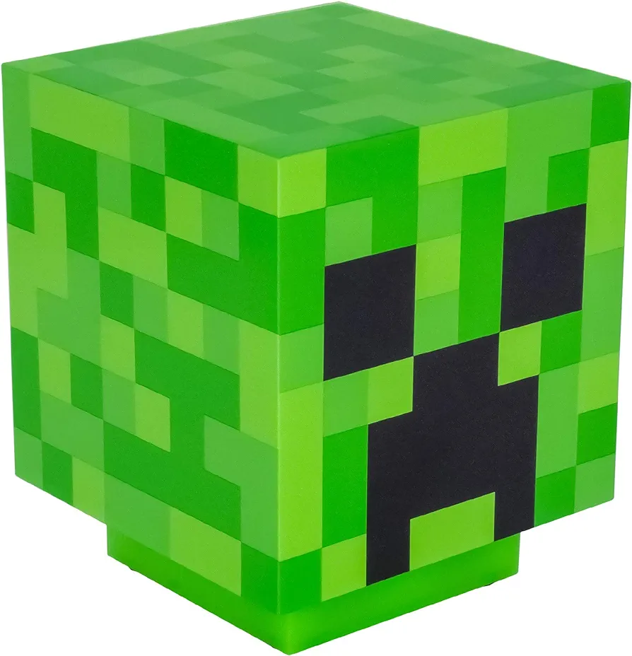 Paladone Minecraft Creeper Desk Light with Official Creeper Sounds, Handheld Night Light for Kids Room or Gamer Décor - Licensed Minecraft Gifts