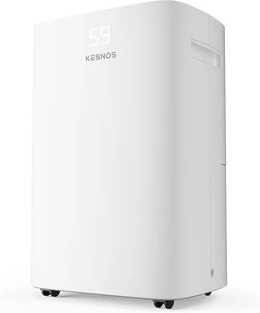 Kesnos 4500 Sq. Ft Dehumidifier for Home with Drain Hose -Ideal for Basements, Bedrooms, Bathrooms, Laundry Rooms -with Intelligent Control Panel, Front Display, 24 Hr Timer and 0.66 Gallon Water Tank