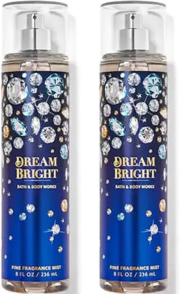 Bath & Body Works Dream Bright Fine Fragrance Body Mist Gift Set 16.0 Fl Oz (Pack of 2)