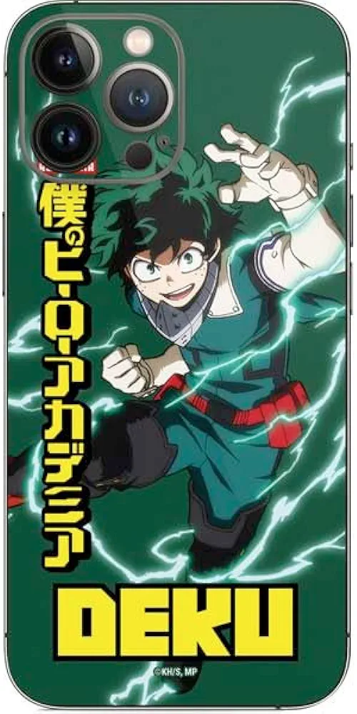 Skinit Decal Phone Skin Compatible with iPhone 15 Pro Max - Officially Licensed My Hero Academia Izuku Midoriya Design