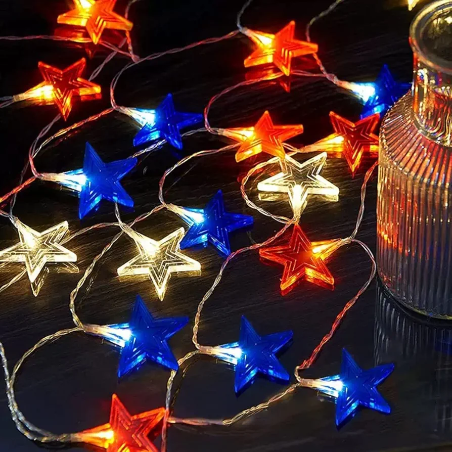 30 LED 10FT Big Star String Lights Gift for Boys and Girls, Battery Powered 2 Mode Fairy Light, Kids Room Decor Aesthetic for Home Classroom Decor