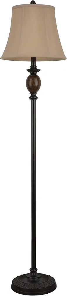 Decor Therapy Mae Bronze and Marble Floor Lamp, Bronze