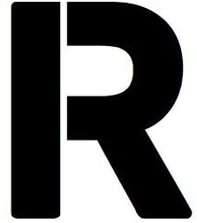 24x36 Large Letter Stencil from 4 Ply Mat Board -Letter R