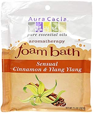 Aura Cacia, Foam Bath Cinnamon Ylang Ylang, 2.5 Ounce