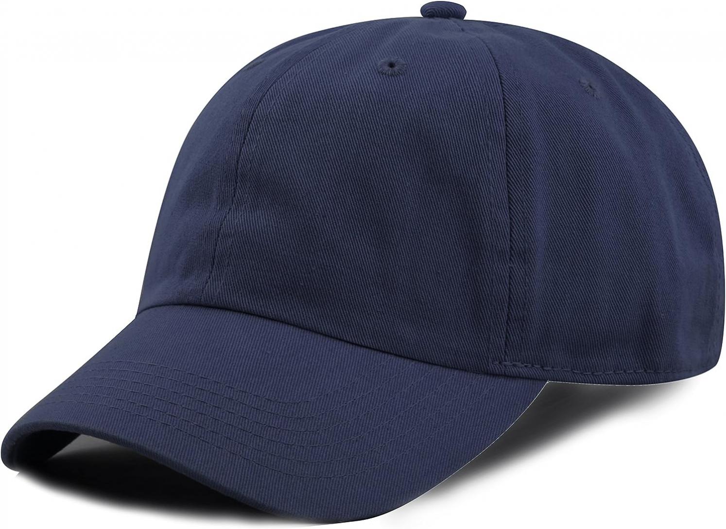 Kids Washed Low Profile Cotton and Denim UPF 50+ Plain Baseball Cap Hat