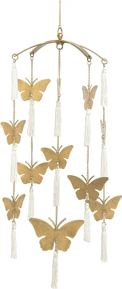 Crane Baby Butterfly Nursery Décor for Boys and Girls, Ceiling Hanging, 6" x 6" X 36"