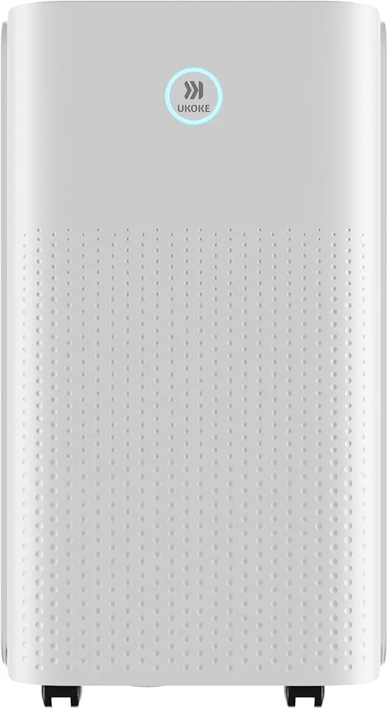 1750 Sq. Ft Ukoke Portable Dehumidifier for Medium Spaces | Efficient 32 Pints/Day Dehumidification, 3 Smart modes, Auto Drainage | Whisper-Quiet, Ideal for Basements, Bedrooms, RV