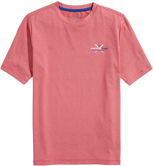 vineyard vines Boys' Short-Sleeve Baseball Harbor Performance Tee