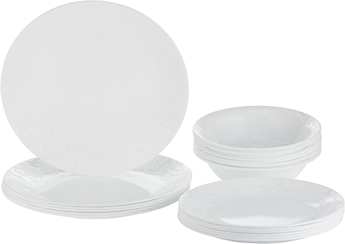 Corelle Bella Faenza 18 piece Dinnerware Set - White