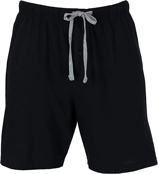 Hanes Men's Jersey Knit Cotton Button Fly Pajama Sleep Shorts