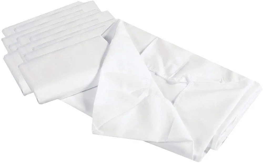 Children's Factory White Fitted Sheets for 1" & 2" Rest Mats, Cotton/Poly Blend, Naptime Sheets for Kids, Use in Classrooms, Daycares & Preschools, Set of 12