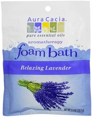 New - Aura Cacia Foam Bath Relaxing Lavender - 2.5 oz - Case of 6