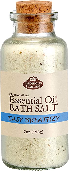 Easy Breahtzy (Formally Cold and Flu) Therapeuic Mineral Bath Salt - 7oz Made with Pure Essential Oils Product Name