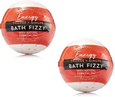 Bath and Body Works 2 Pack Aromatherapy Energy (Orange & Ginger) Bath Fizzy. 4.6 Oz