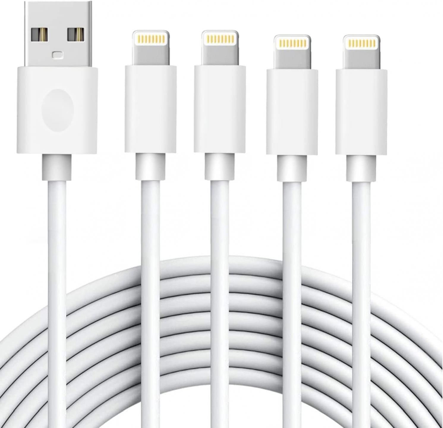 iPhone Charger, [Apple MFi Certified] AEAOA 4Pack 6FT USB to Lightning Cable Power Fast Charging Data Sync Transfer Cord Compatible with iPhone 13 12 11 Pro Max XS XR X 8 7 Plus 6S SE iPad and More