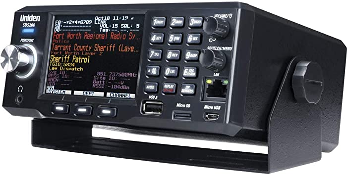 Uniden SDS200 Advanced X Base/Mobile Digital Trunking Scanner, Incorporates The Latest True I/Q Receiver Technology, Best Digital Decode Performance in The Industry