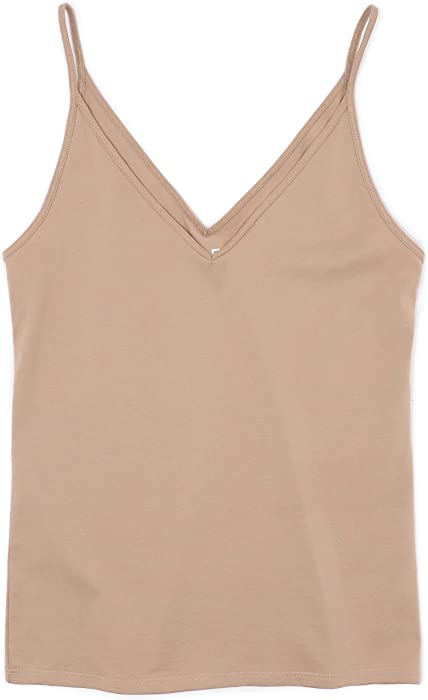 Ann Taylor LOFT Outlet Women's Double V-Neck Cotton Stretch Cami