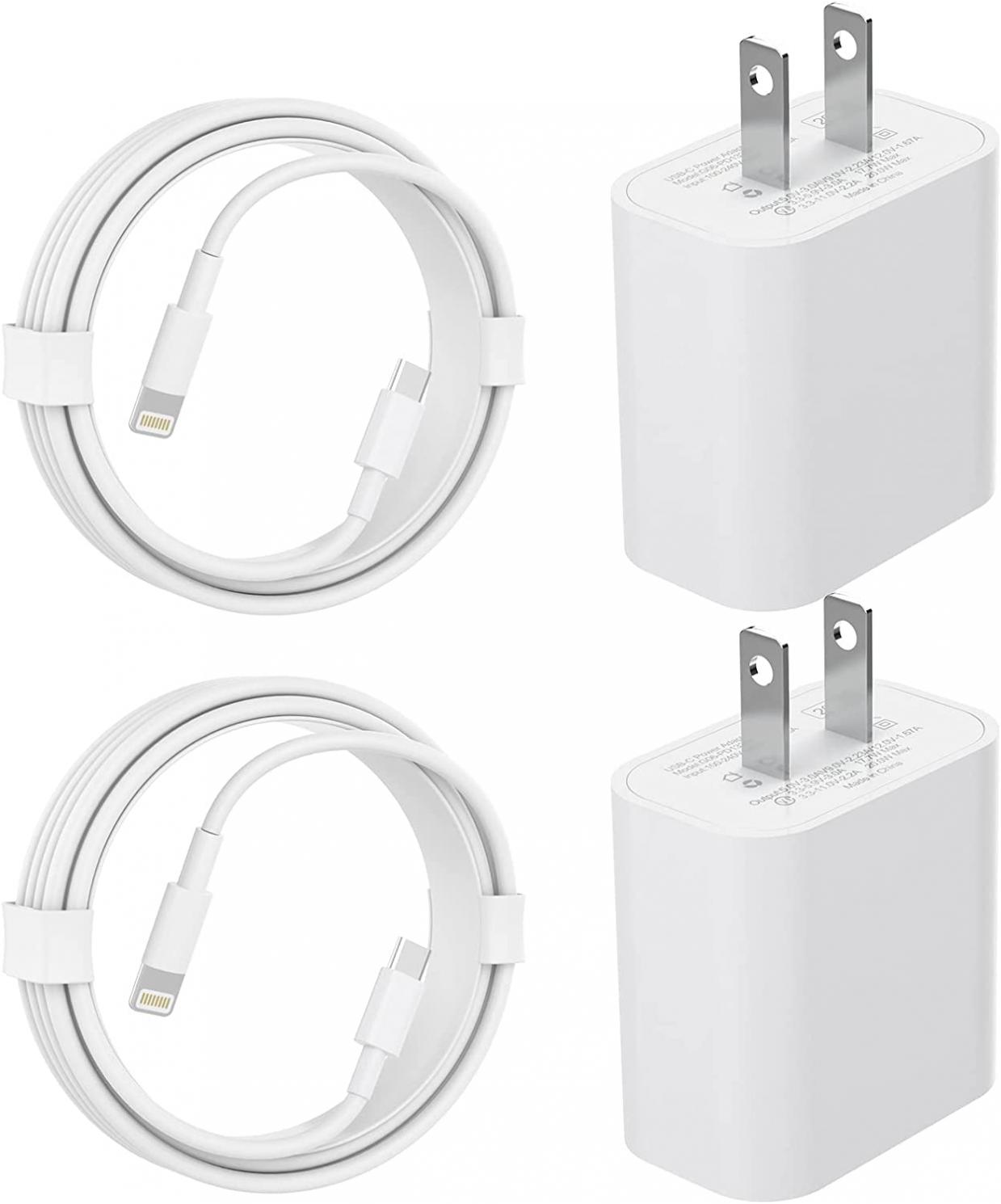 2 Pack [Apple MFi Certified] iPhone 13 12 11 Fast Charger, 20W Rapid USB C Charger with 6FT USB C to Lightning Cable PD Adapter Compatible iPhone 13/13 Pro Max/12/12mini/12Pro/11 Pro/11/iPad Air