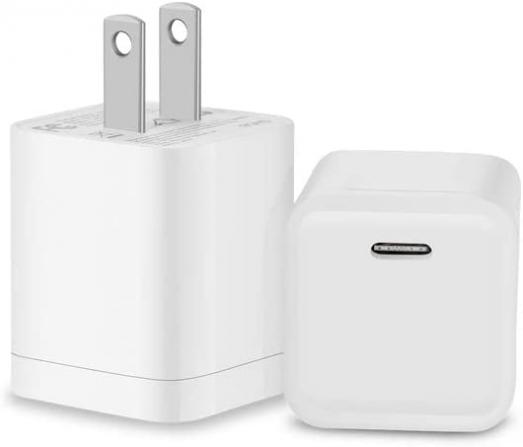 NASREIN PD Fast Charger 20W,2-Pack USB-C Power Adapter Wall Charger PD3.0 USB Type C Charging Box Brick Plug Block Cube for ipad,iPhone 13/12/11,AirPods,Sumsung Galaxy,Moto,Pixel,Android Cell Phones