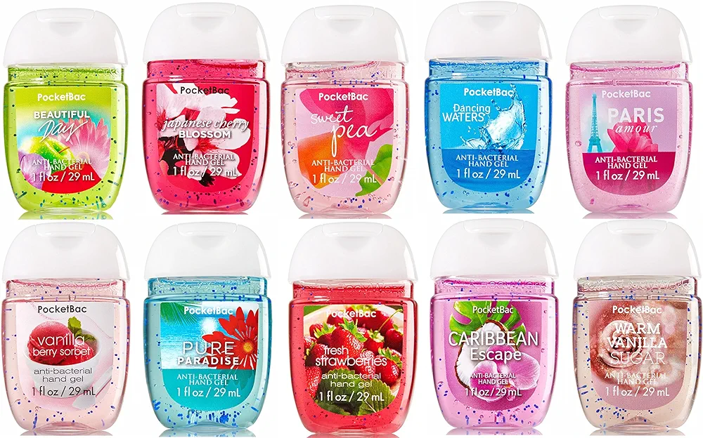 Bath & Body Works PocketBac Hand Sanitizer Classic Favorites 10pc Bundle (Scents Vary)