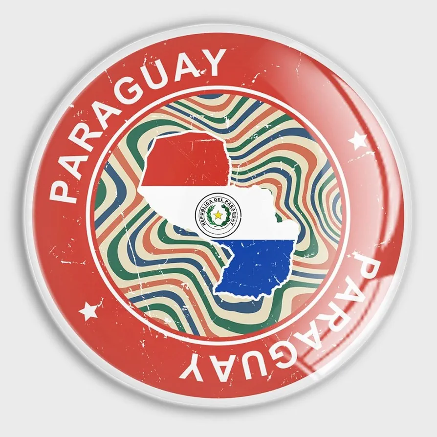 ArogGeld It's in My DNA Paraguay Flag Magnets Refrigerator Glass Cute Magnets International Holiday Magnets for Fridge Country Flags Magnets for Fridge Dishwasher Classroom Whiteboard Decor