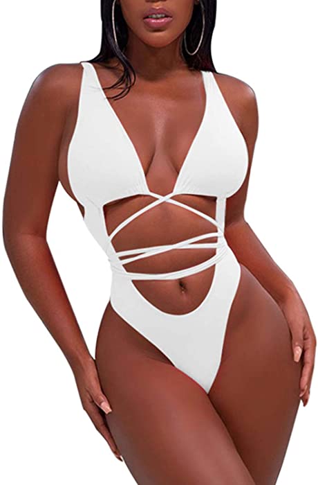 Sovoyontee Women's Sexy One Piece Swimsuits Bikini Bathing Suit