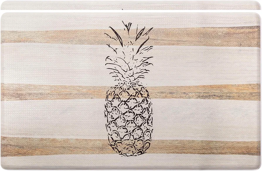 SoHome Cozy Living Anti-Fatigue Kitchen Mat, Kitchen Mats Rug for Floor, Farmhouse Themed-Non Slip, Stain Resistant, Easy Clean, 1/2 Inch Thick Comfort Chef Mat, 18" x 30", Pineapple