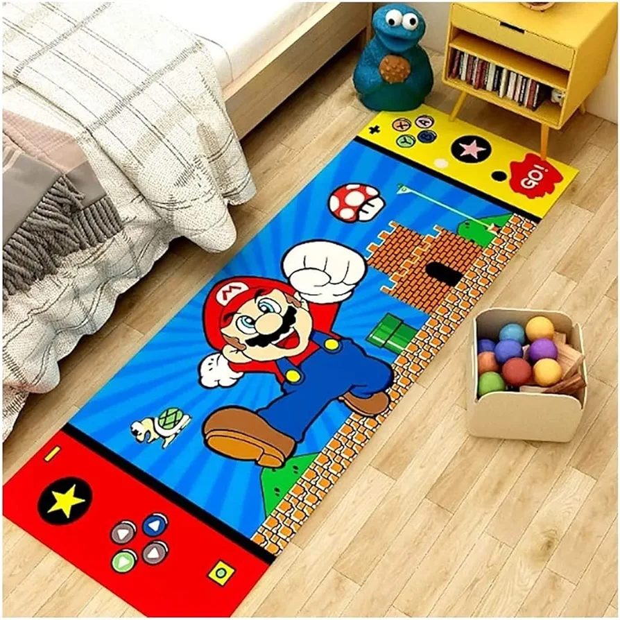 Bedroom Rugs Cartoon 3D Printing Rugs for Boys, Girls, Children and Infants, Children's Bedroom Game Room Anti-Skid Carpet for Children, Children's Crawl Rugs for Children's Playground Floor Mat