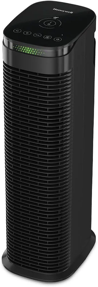 Honeywell InSight HEPA Air Purifier with Air Quality Indicator and Auto Mode, Large Rooms, Bedrooms, Home (200 sq. ft), Black - Reduces Airborne Allergens, Smoke, Dust, Pollen, Pet Dander, HPA180B