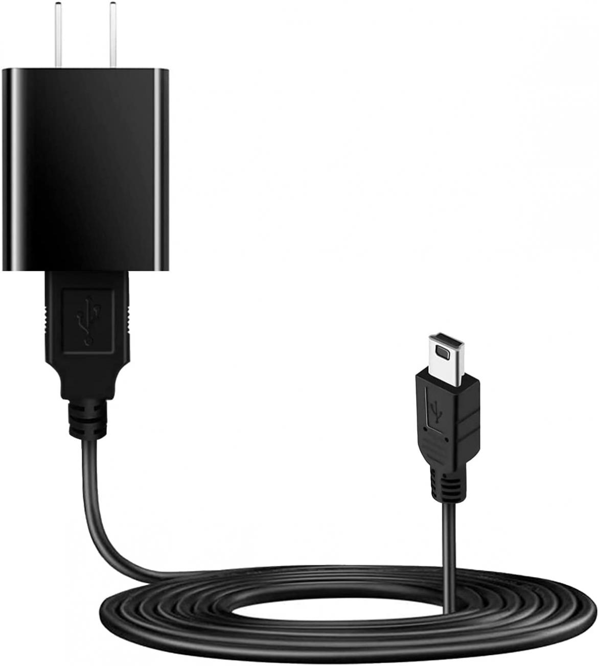 Wall Fast Charger & 5FT Mini-USB Charging Cable Power Cord for Garmin Drive Smart Nuvi GPS 40 42 42LM 44 52 52LM 54 54LM 55 55LMT 56 57 57LM 58 65LM 66LM 67LM 68LM 200w 205w 250 255w 260w 256w 1300