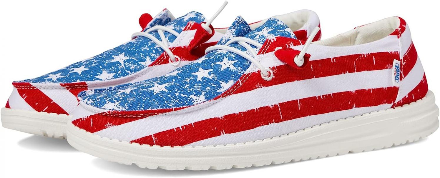 Hey Dude womens Wendy Patriotic